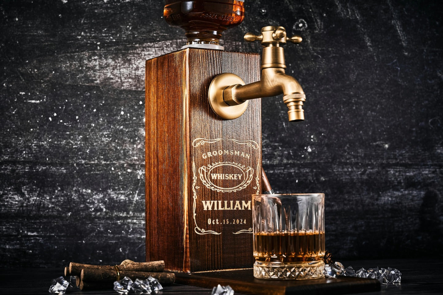 Personalized Whiskey Dispenser Engraved Liquor Father's Day Gift