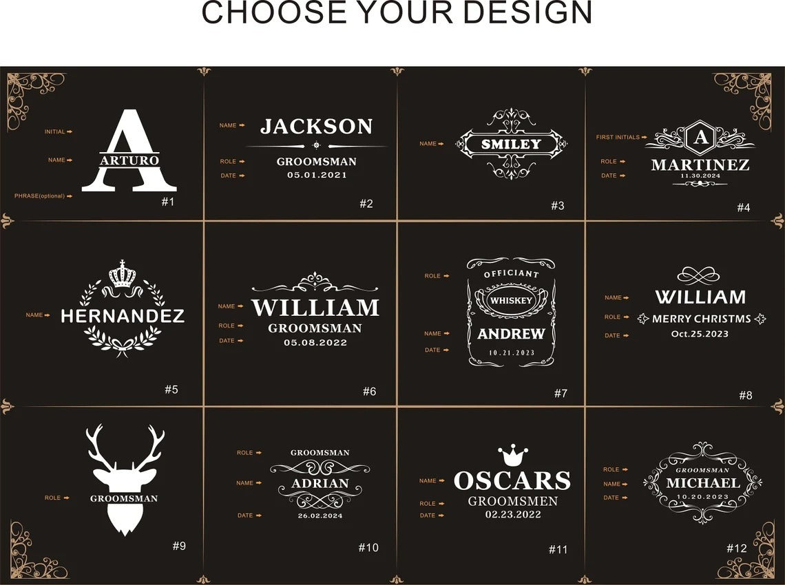 Personalized Whiskey Dispenser Engraved Liquor Father's Day Gift