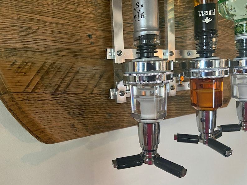 Whiskey Barrel Liquor Dispenser for Bar, Man Cave & Kitchen