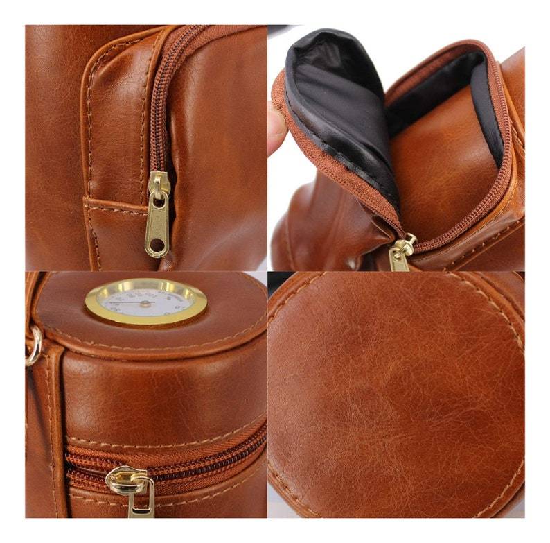 Personalized Cigar Humidor Travel Case with Accessories Gift Set