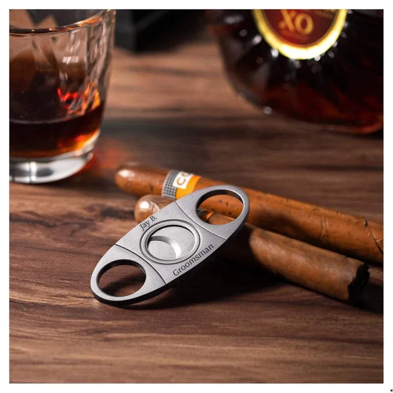 Personalized Cigar Humidor Travel Case with Accessories Gift Set