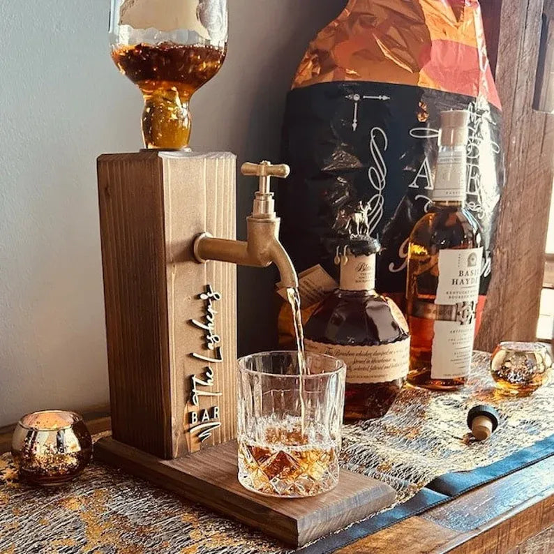 Personalized Whiskey Dispenser with Coasters Set - Bar, Pub, Home