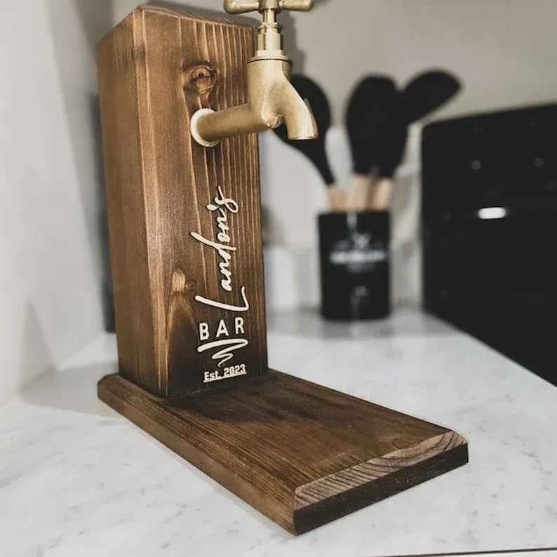 Personalized Whiskey Dispenser with Coasters Set - Bar, Pub, Home