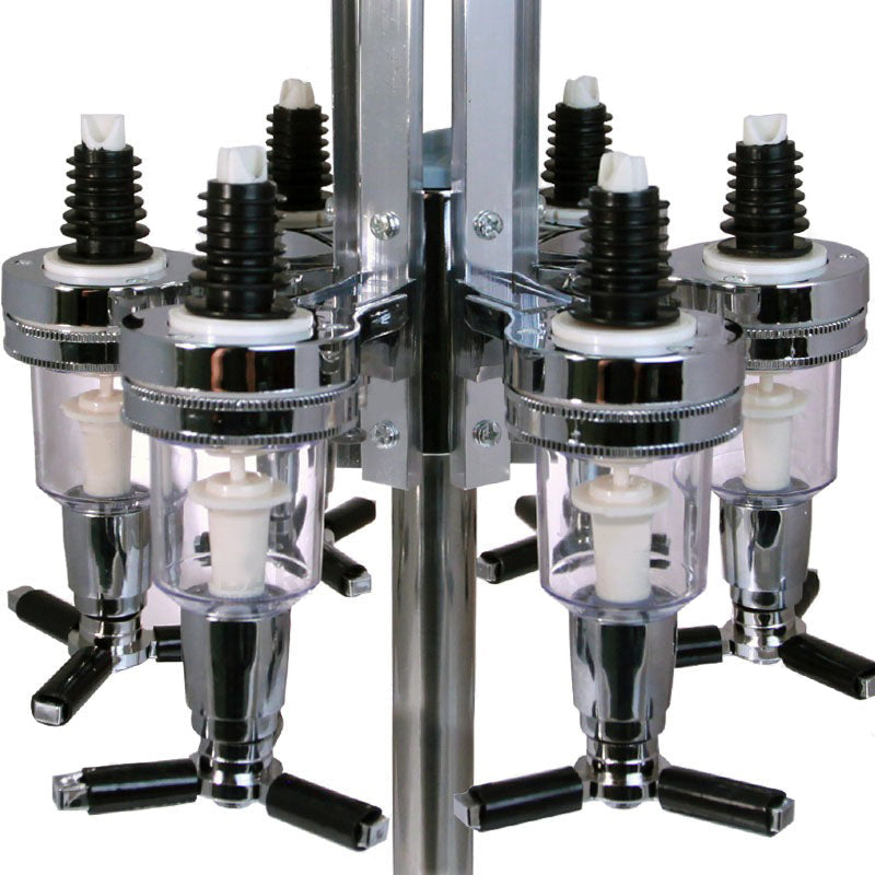 Upside Down Rotatable Liquor Dispenser - 6 Bottle Carousel